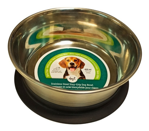 Comedero Bebedero Acero Inoxidable Perros Dogit Ventosa 13cm