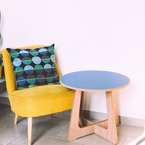 Imagen 9 de 9 de Mesa Ratona Redonda 50x60x60 Mdf Enchapado / Envío Gratis