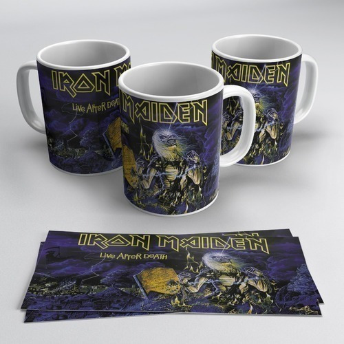 Imagen 4 de 9 de Plantillas Para Sublimar Tazas Bandas Metal Y Rock