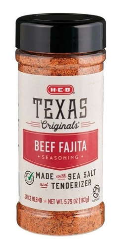 Sazonador Heb Texas Original Beef Fajita 163g Importado 