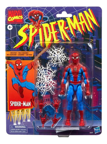 Spiderman Retro Animated Series Clásica Original Hasbro