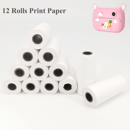 12 Rollo Papel Impresion Termica Pelicula Para Niño Cero