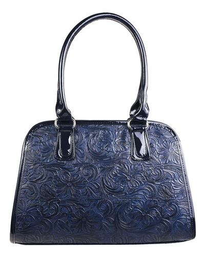 Bolsa Para Mujer Piel Genuina Grabada Asa/correa 7054