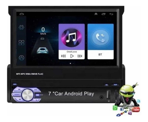 Radio Android Retráctil 1 Din Waze Youtube 2 Gb Ram Hd