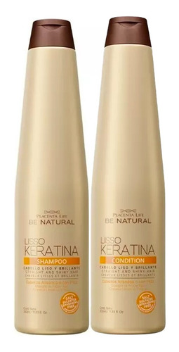 Be Natural Lisso Keratina Set Shampoo Y Acondicionador 350ml