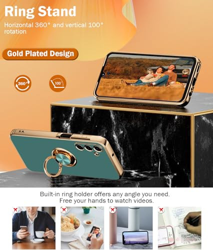 Funda Para Galaxy A15 Gris Plating Rose Gold Edge