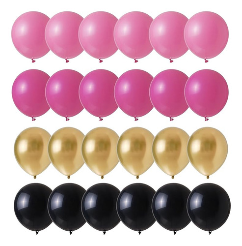 Kit De 100 Globos De Latex Metalicos De 12 Pulgadas Color Ro