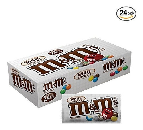 M & M's Chocolate Blanco Singles Tamaño De Caramelo 1,41 Onz