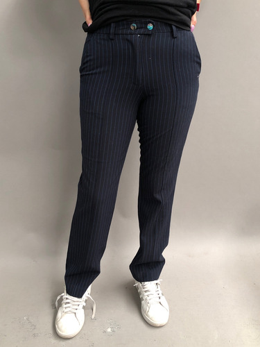 Pantalón Mango Color Azul Xs (Usado)