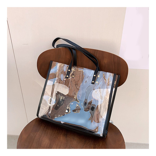 Bolso De Hombro Transparente Summer Jelly Bag - Negro