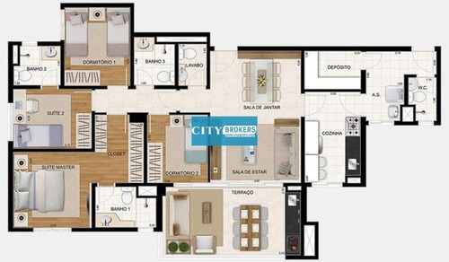 Imagem 14 de 15 de Apartamento 122m²| 4 Dormitórios À Venda, R$ 1.024.000- Jardim Flor Da Montanha - Guarulhos/sp - Sp153