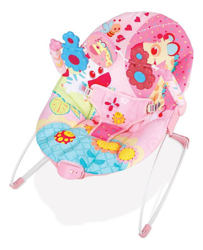 Cadeira De Descanso Bebê Vibratória Girafa Mastela 11kg Rosa
