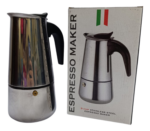 Cafetera Estilo Italiano De Acero 9 Tazas De Café