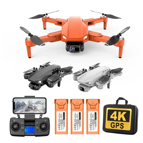 LYZRC L900 PRO SE Drone GPS Profissional 4K Camera FPV Drones Com 3 Baterias E Bolsa Laranja
