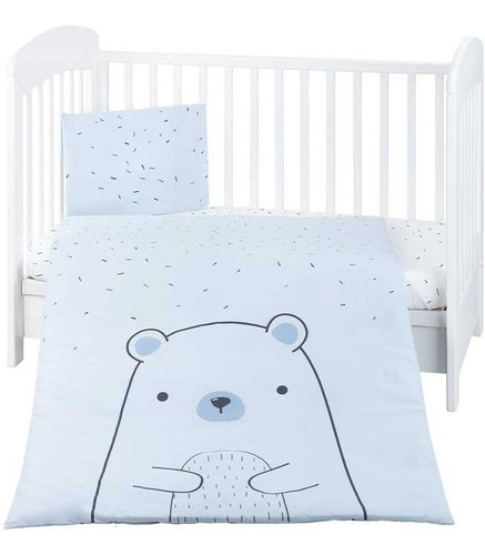 Set Cuna Acolchado Sabana Almohada Bebe Kikkaboo- Mvd Kids