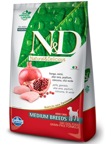 Alimento Perro Adulto Mediano N&d Grain Free Pollo 10kg 