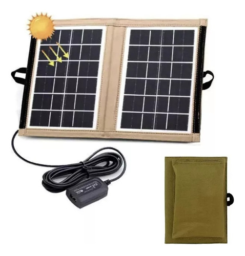 Panel Solar Portatil Camping Cargador Usb Exteriores Viajero