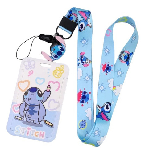 Boletera Kpop Photocard Holder De Stitch Y Doraemon C/cinta