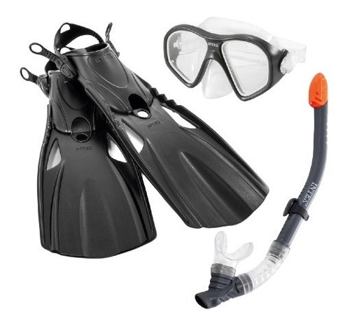 Set De Buceo, Snorkel 3 Pzas (tallas Del 40 Al 44)