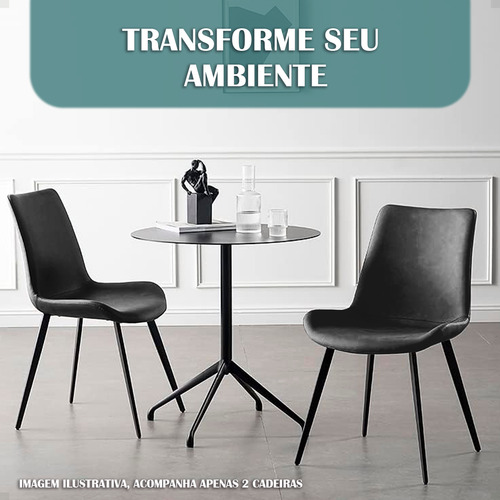 Kit 2 Cadeiras Jantar Basic Ergonômica Versátil Escritório