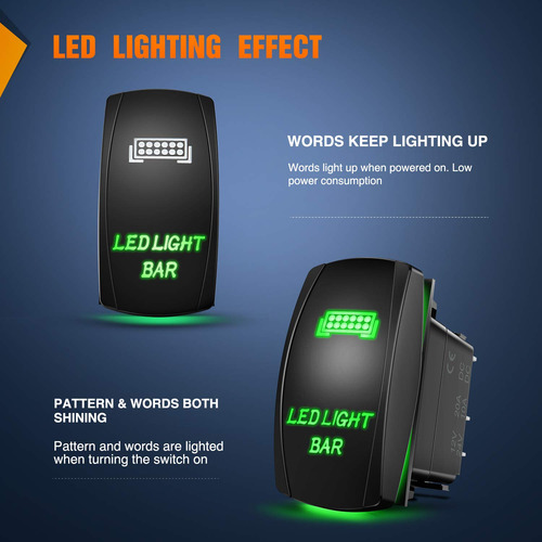 Ni-rs05 Led Light Bar Rocker Switch 5pin Laser On/off L...