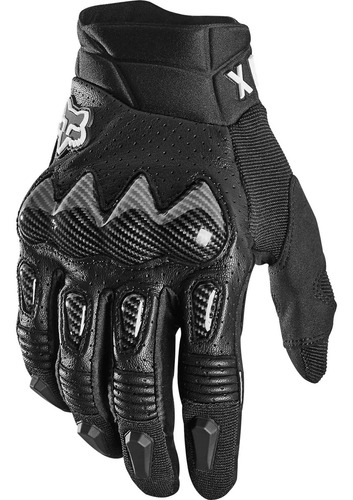 Luva Fox Bomber Motocross Moto Trilha Touch Couro Resistente Cor Preto Tamanho L(g)
