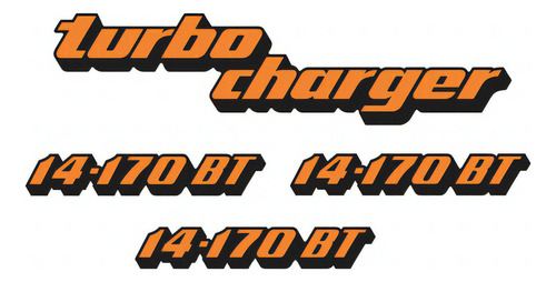 Adesivo Volkswagen 14-170bt Turbo Charger Emblema 17907 Cor Não aplica