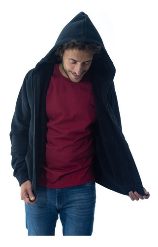 Imagen 2 de 4 de Campera De Buzo Con Corderito Interior Super Abrigadas!