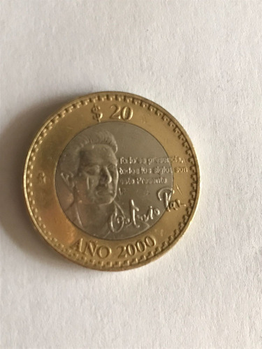 Moneda Conmemorativa $20  Octavio Paz  2000