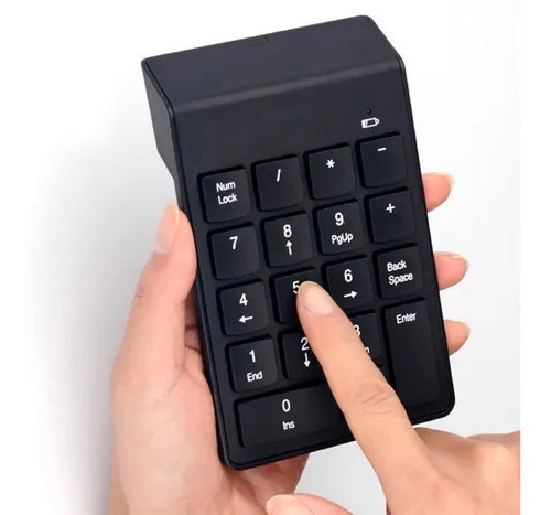 Mini Teclado Numérico Inalámbrico 19 Teclas Usb Mac Y Pc Color del teclado Negro
