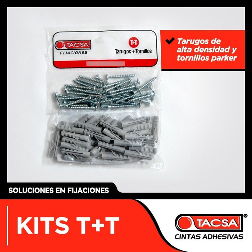 Imagen 3 de 9 de Kit Tarugo Y Tornillos 10 Mm Fisher Taco Parker Mecha X 15u.