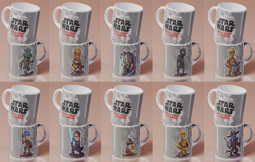 Plantillas Tazas Sublimación Star Wars X Mail