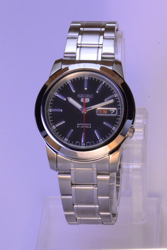 Reloj Seiko 5 Snke53 Para Hombre Acero Inoxidable Automático Plateado Plateado Negro