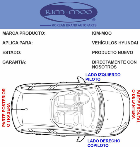 2 Bronce 3a Y 4a Velocidad Standar Hyundai I10 10-16 Kim-moo