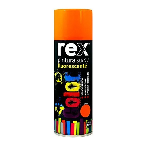 Pintura Aerosol Spray Fluorescente Secado Rápido Rex