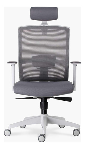 Silla de escritorio Form Office Taylor ergonómica  gris claro con tapizado de mesh y tela
