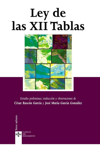 Ley De Las Xii Tablas, De -. Editorial Tecnos, Tapa Blanda En Español