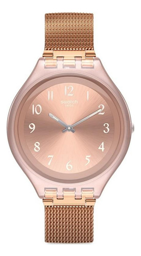 Reloj De Moda Swatch Skinchic Svup100m Rose-gold De Acero In