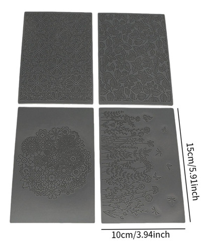 4 Uds. Hojas De Textura De Arcilla Esteras De Textura