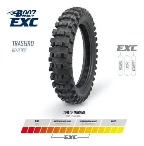 Pneu Moto Borilli 120/100-18 68m B007 Infinity Exc