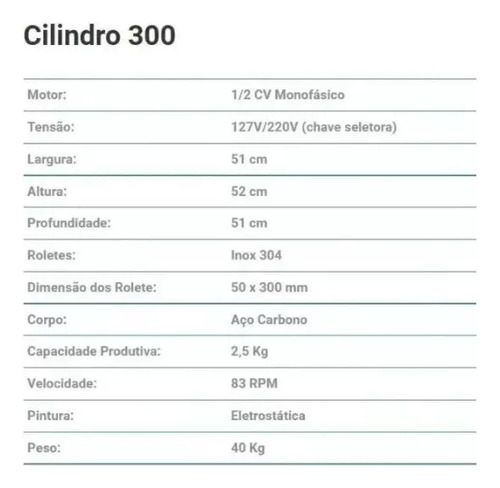 Jl Colombo Cilindro Laminador Industrial Para Massas Bivolt