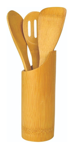 Set Cucharas De Cocina De Madera Bambú 3 Piezas