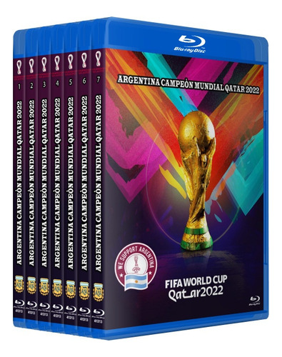 Los 7 Partidos De La Argentina Qatar 2022 Colección  Blu Ray