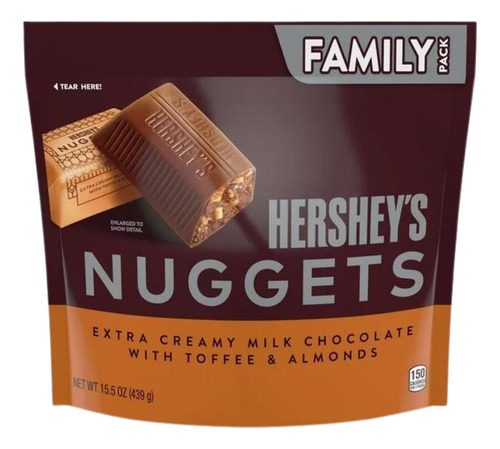 Hershey's Nuggets Extra Creamy Milk Toffee & Almonds 439g