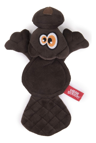 Hear Doggy Flattie Brown Beaver Ultrasnico Silent Squeaker J