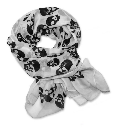 Punk Skull Bufanda Shawl Wrap Enorme Fotos 1-3-5-6 Y 7