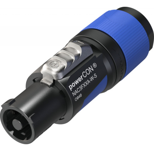 Conector Neutrik Powercon De Entrada Para Cable Nac3fxxa-w-s Color Negro