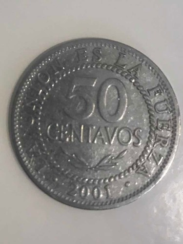 Moneda Bolivia 50 Centavos 2001