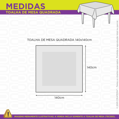 Toalha De Mesa Quadrada 4 Lugares - 1,40x1,40m Estampado Em Tecido Oxford - Coelho Da Páscoa
