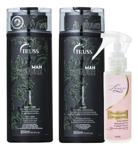 Kit Truss Man Nature Sh+cond 300ml+finalizador Lourre 120ml